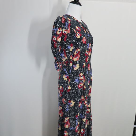 Yumi Kim Granada Puffy Sleeve Fit and Flare Sweet Darling Midi Dress Size 4 - Picture 2 of 10